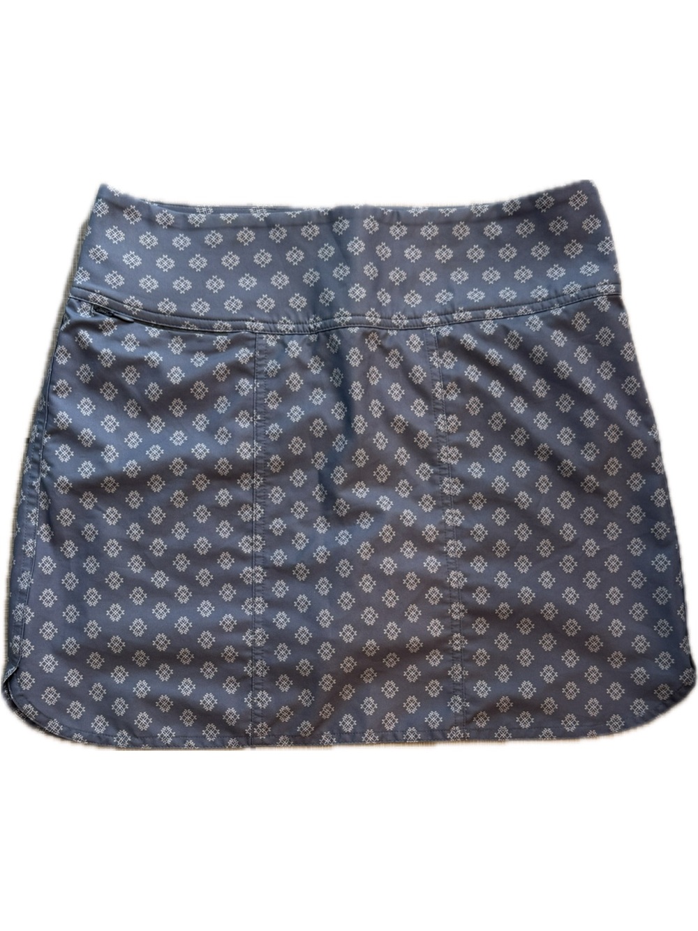 Sherpa Adventure Gear Blue Patterned Skort with zip pockets - small